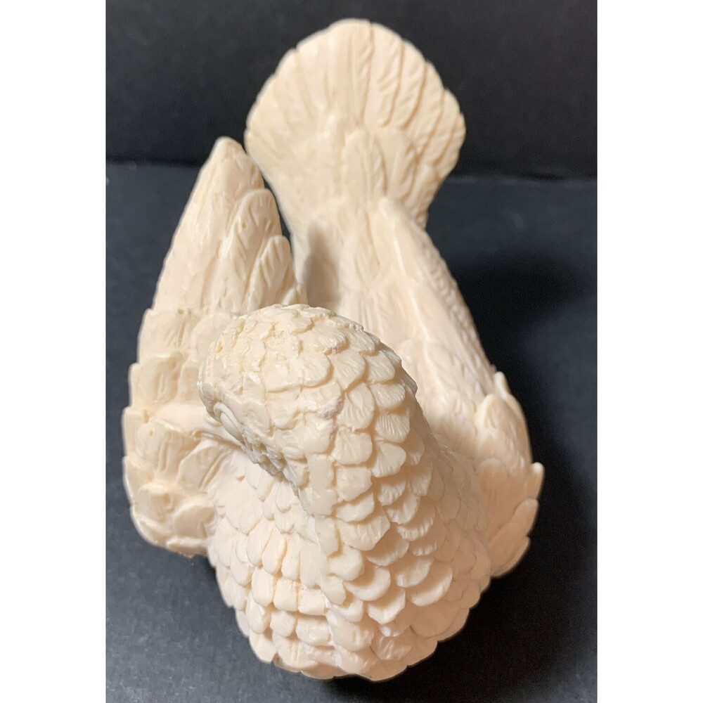 A Santini Doves Love Birds ResinAlabaster Hand Carved Sculptures Pair Italy Vtg - Picture 2 of 11